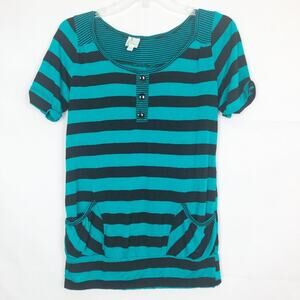 Zoah Juniors Top Medium Y2K 2000s Retro Preppy Relaxed Flowy Minimalist School